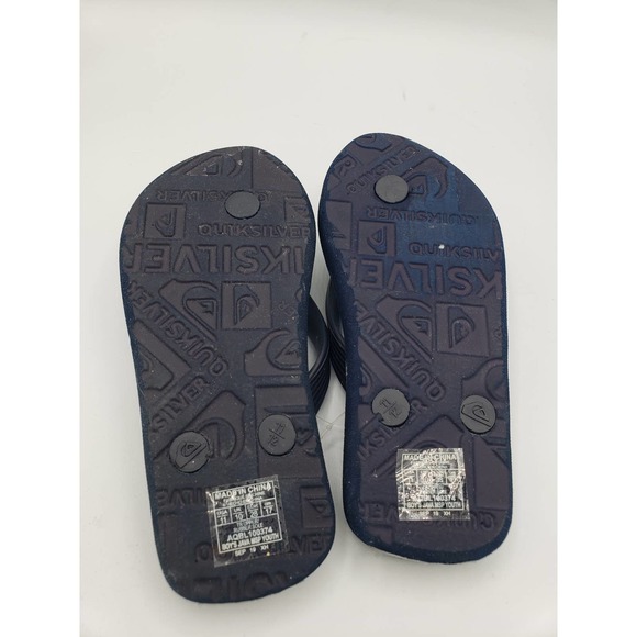 Quicksilver Flip Flop Sandals little Kids boys size 11 Blue - Picture 8 of 10